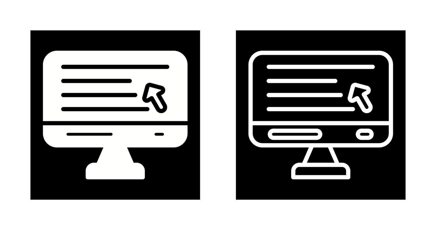 icono de vector de computadora de escritorio