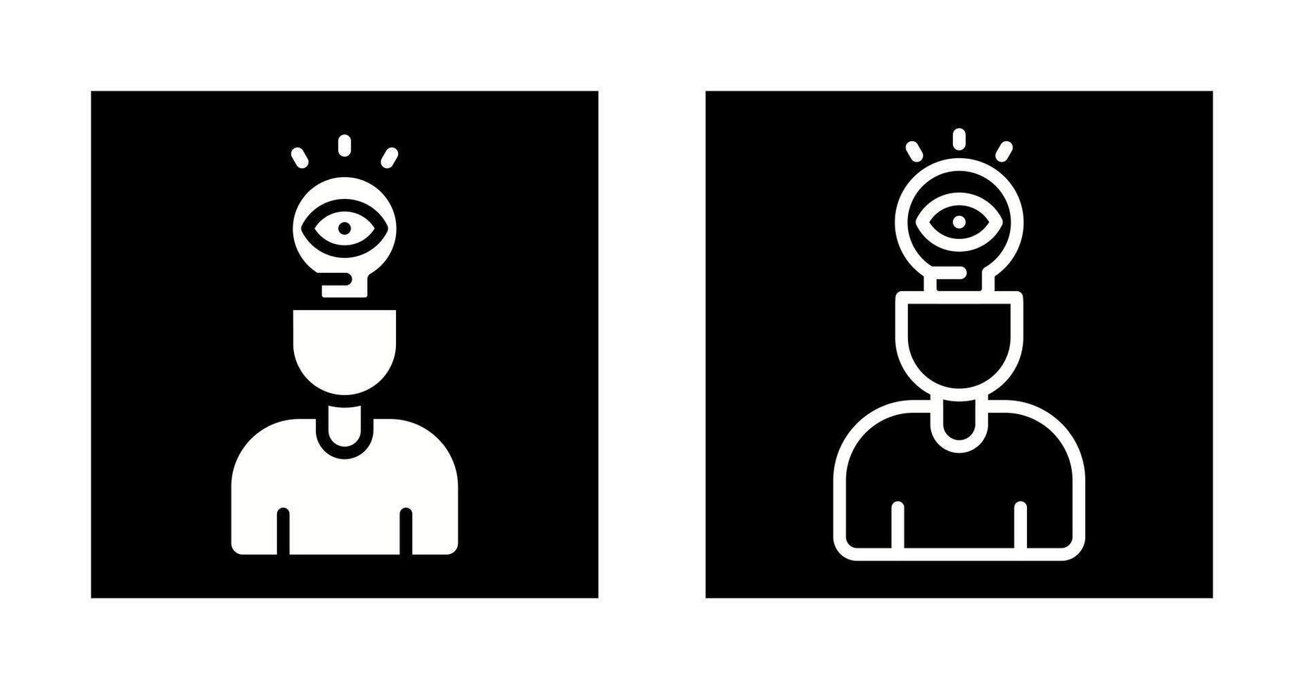 Visual Thinking Vector Icon