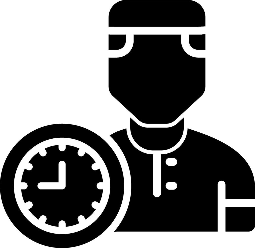 trabajando hora vector icono