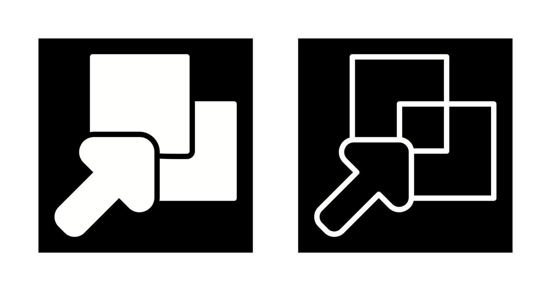 Overlap Vector Icon