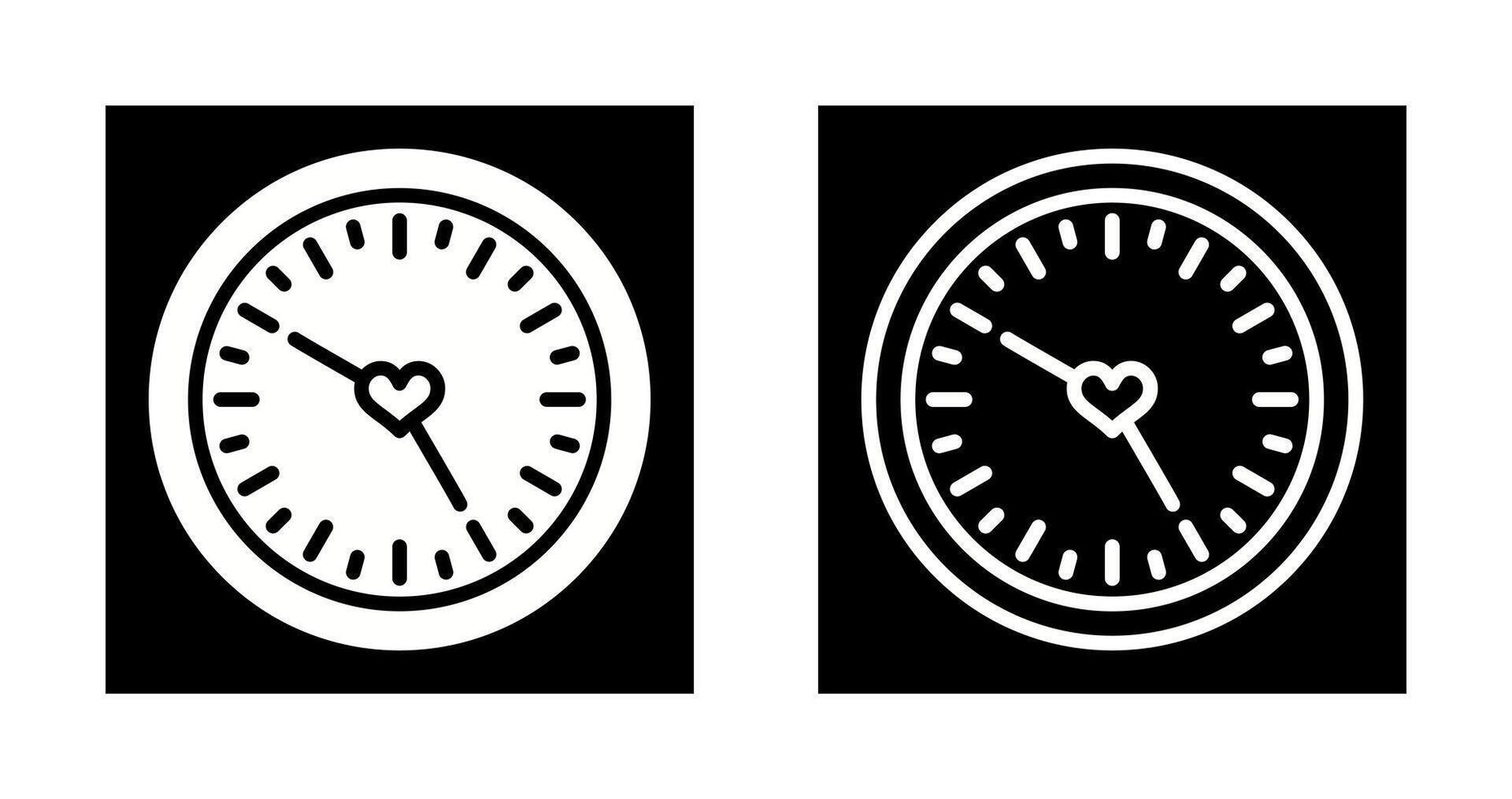 Love clock Vector Icon