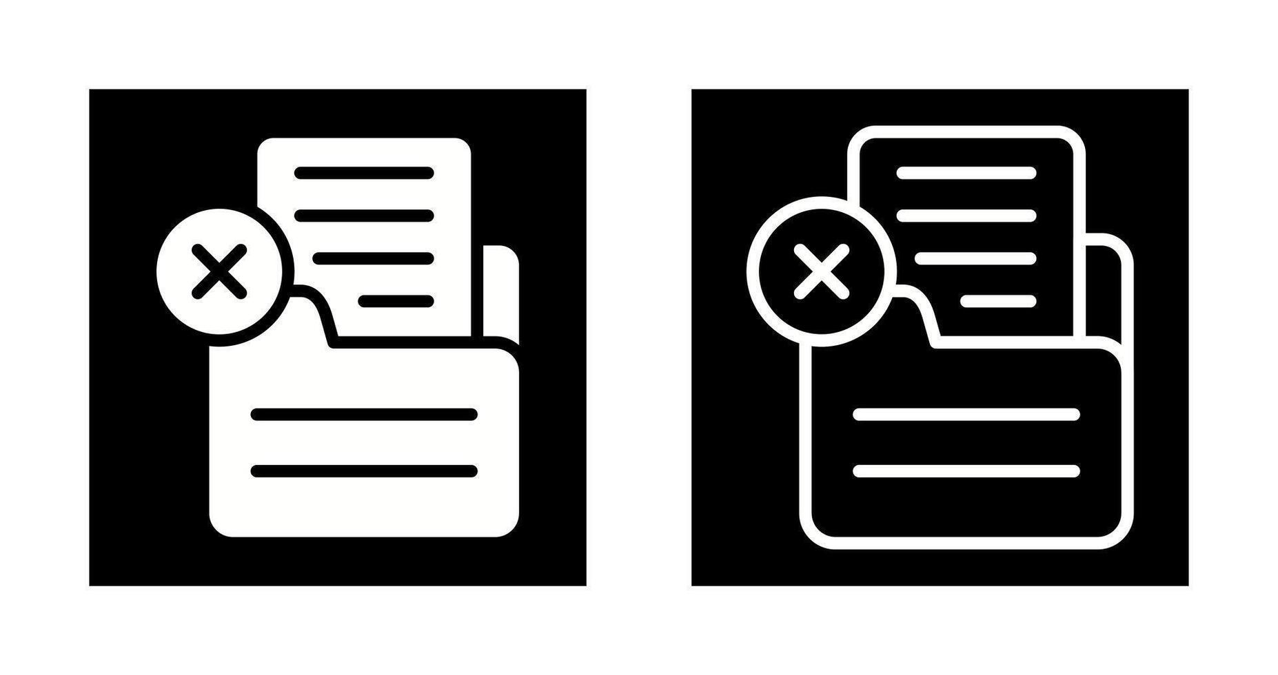 Document Rejected Vector Icon