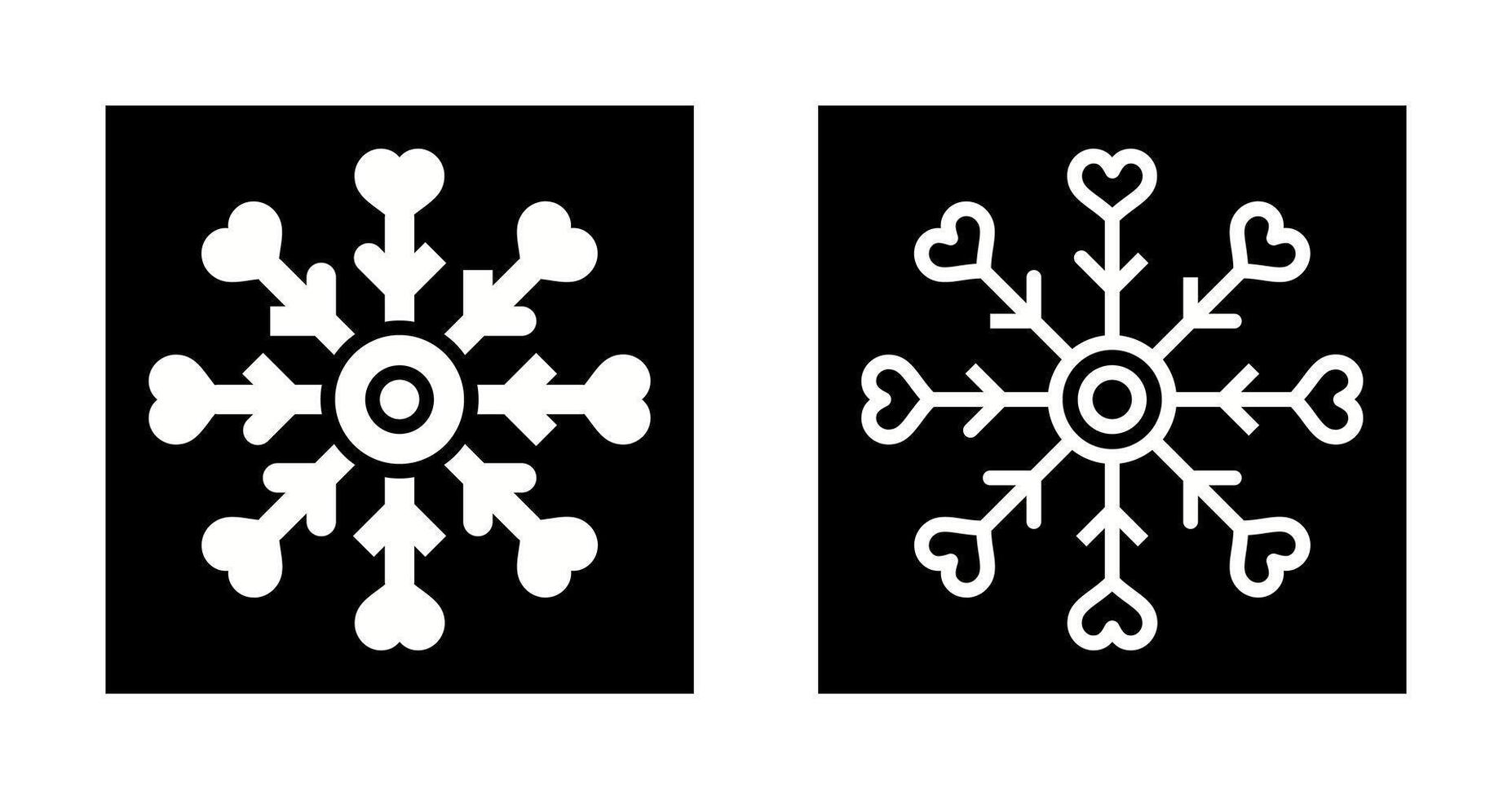 Love snowflake Vector Icon
