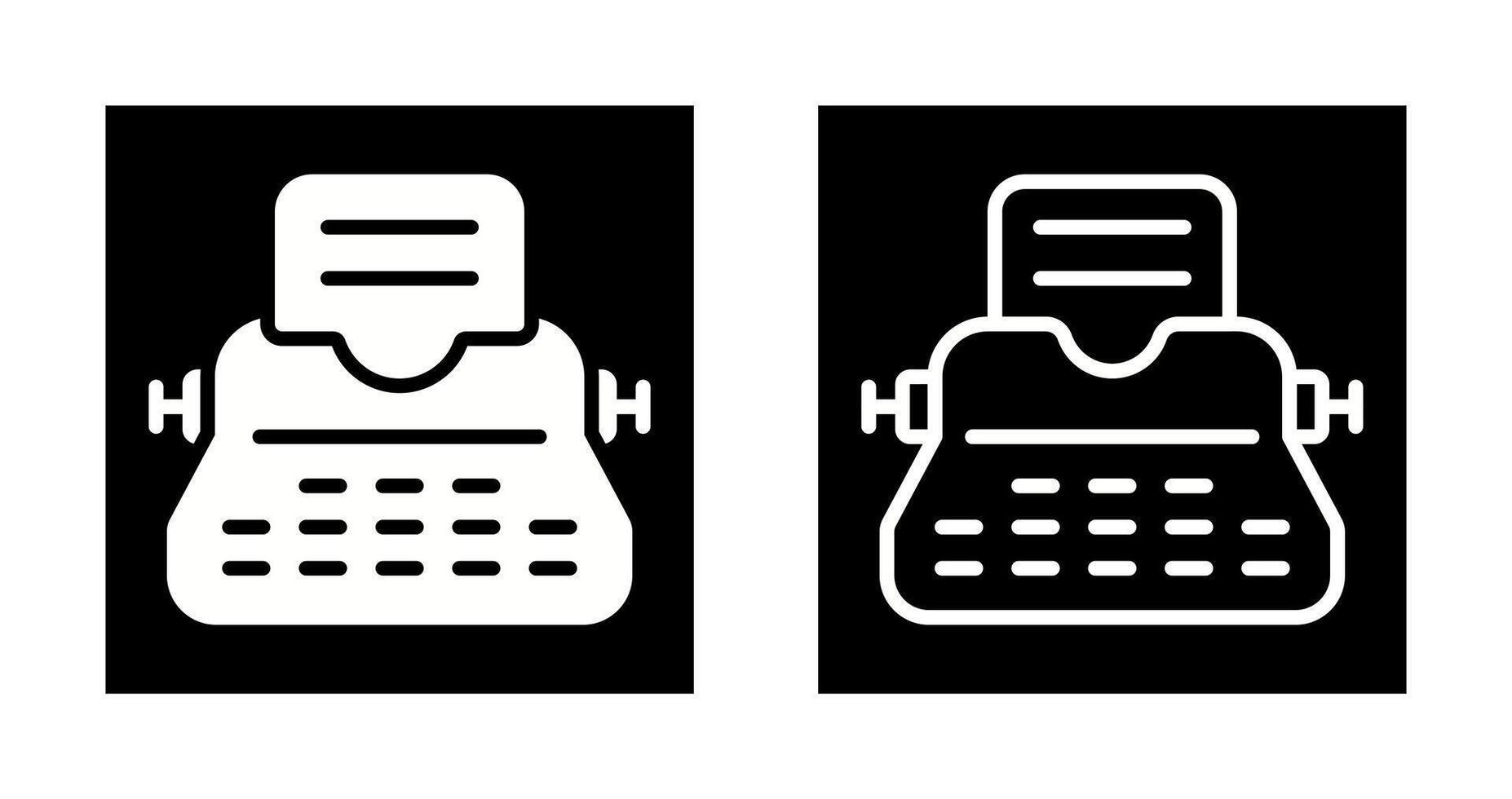 Typewriter Vector Icon