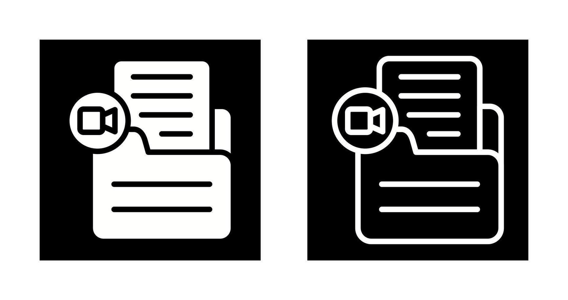 Document Insert Video Vector Icon