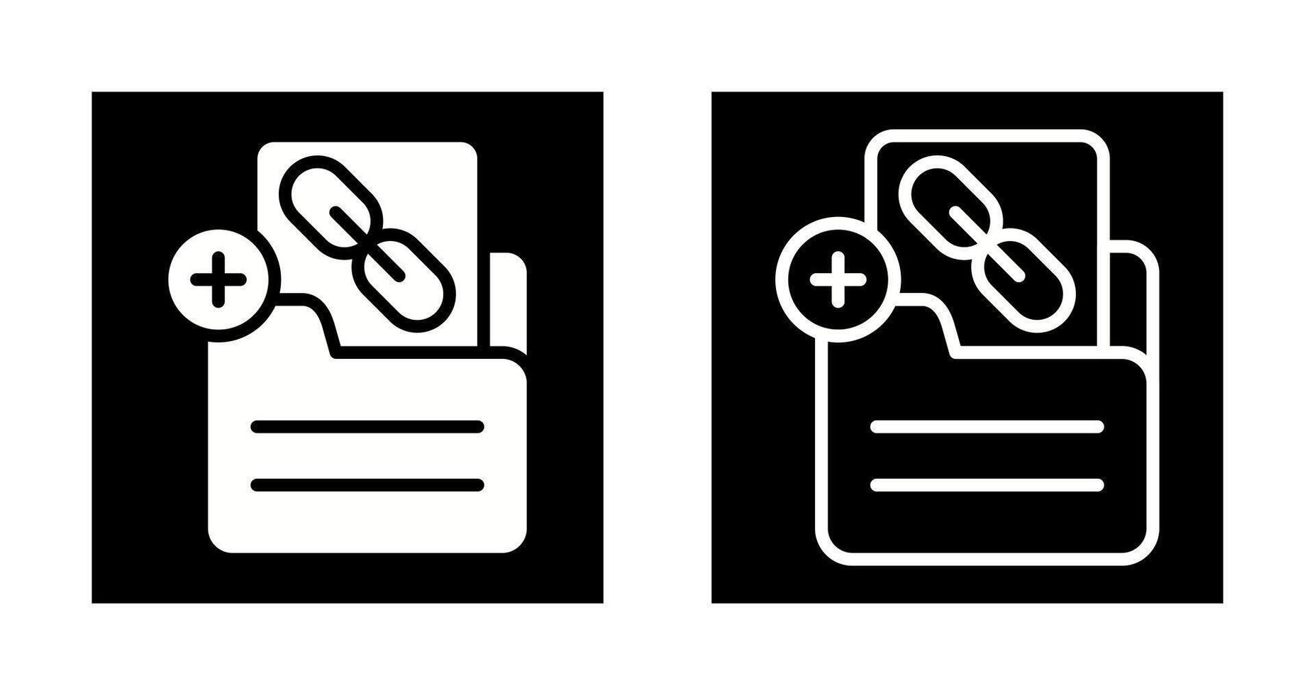 Document Insert Link Vector Icon