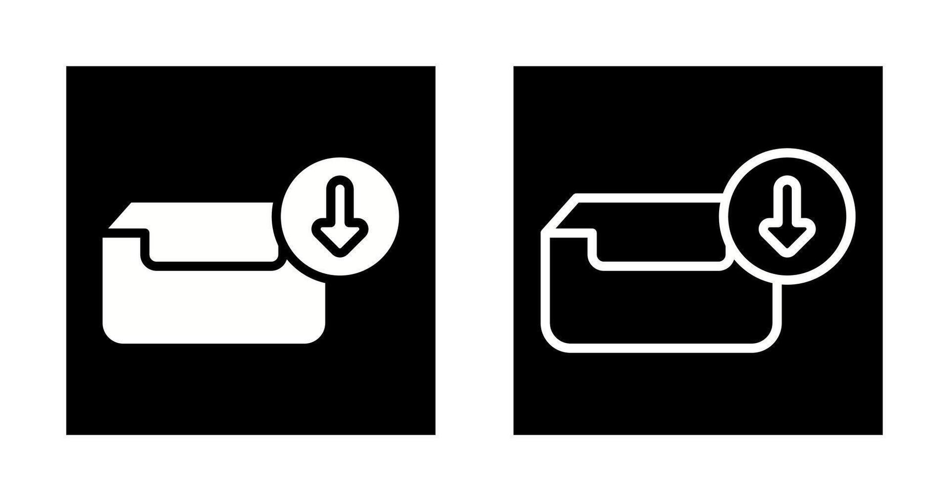 Inbox with arrow Vector Icon