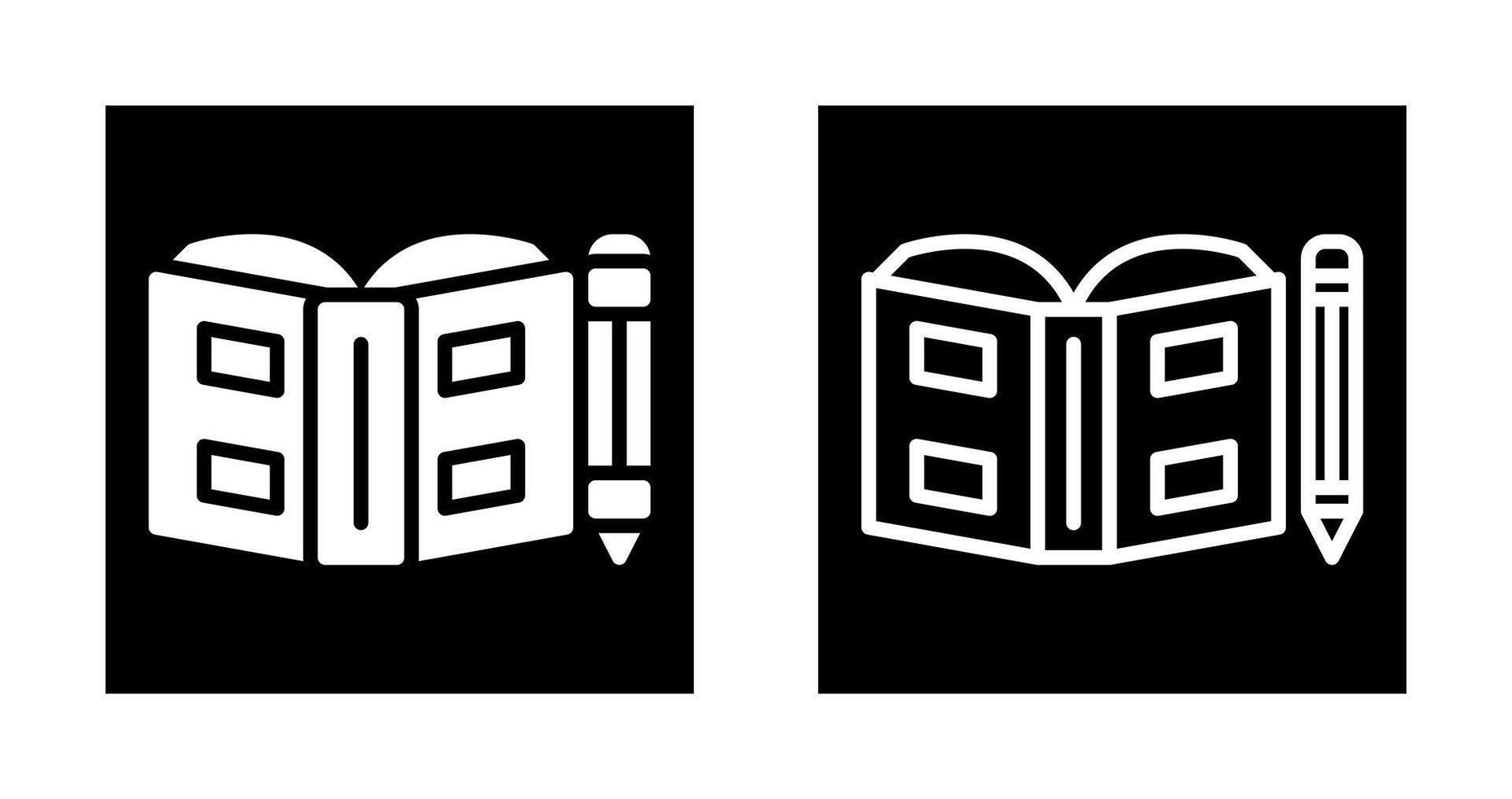 Open book with pen Vector Icon