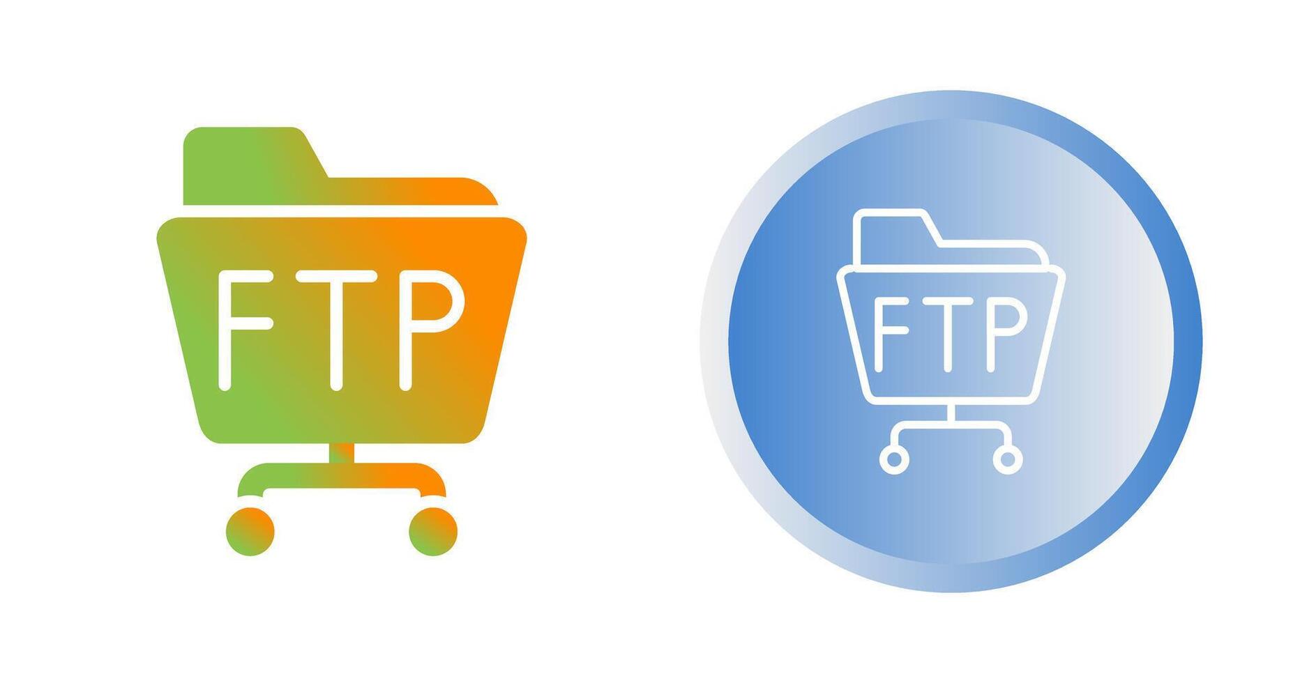 ftp servidor vector icono