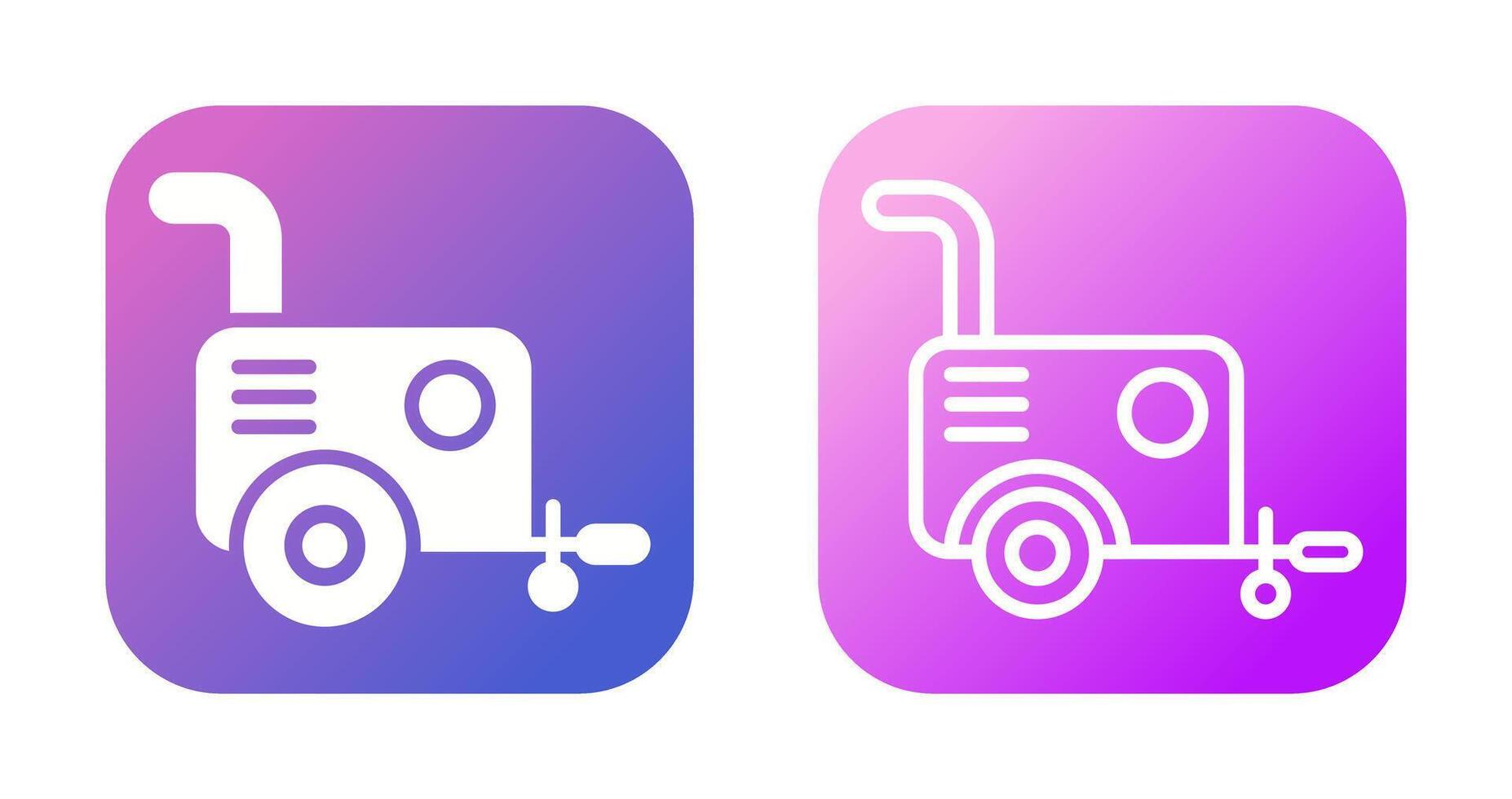 Portable air compressor Vector Icon