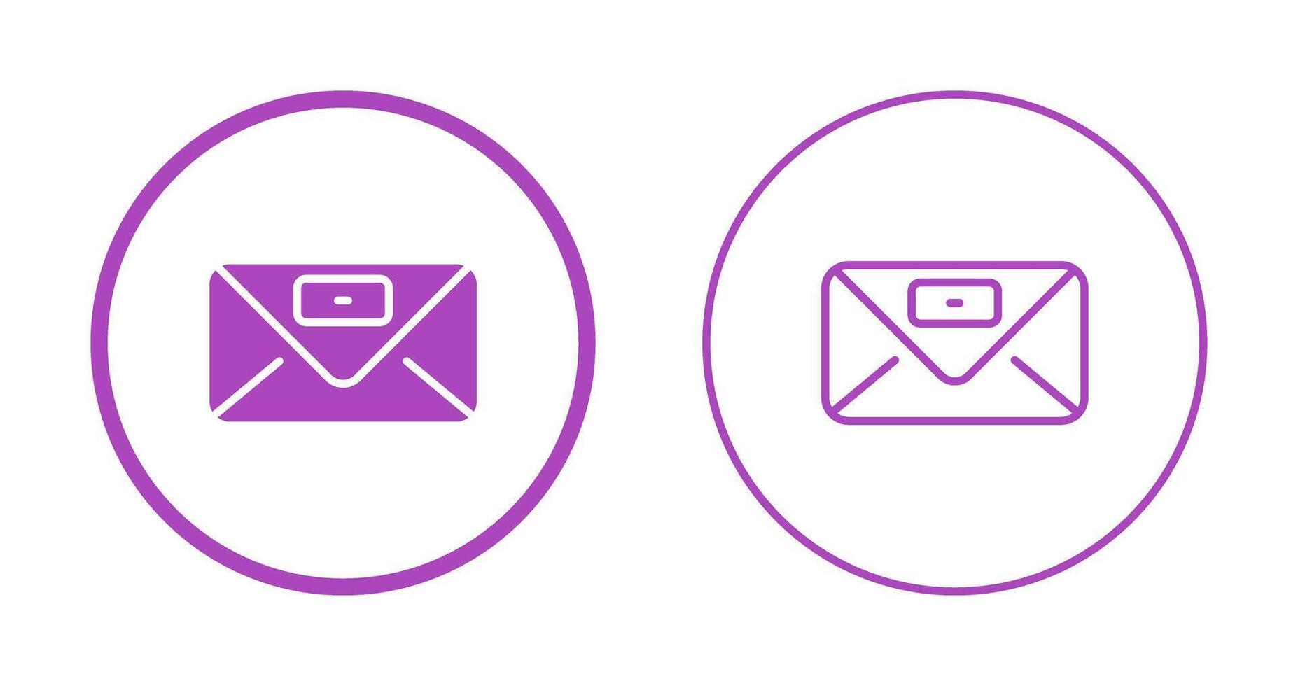 Envelope with stamp Vector Icon