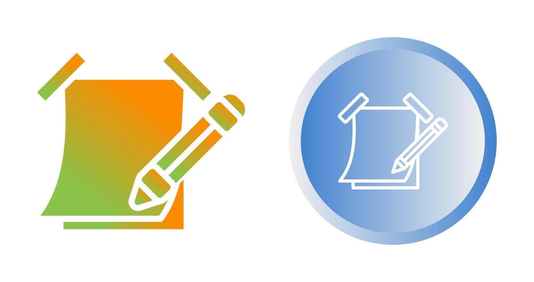 Sticky note with pencil Vector Icon