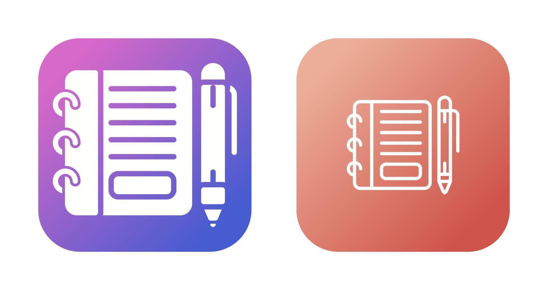 Notepad with pen Vector Icon