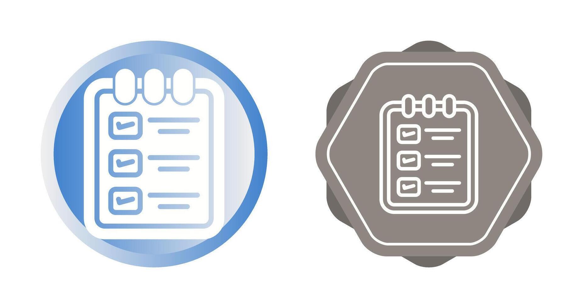 memorándum almohadilla con Lista de Verificación vector icono