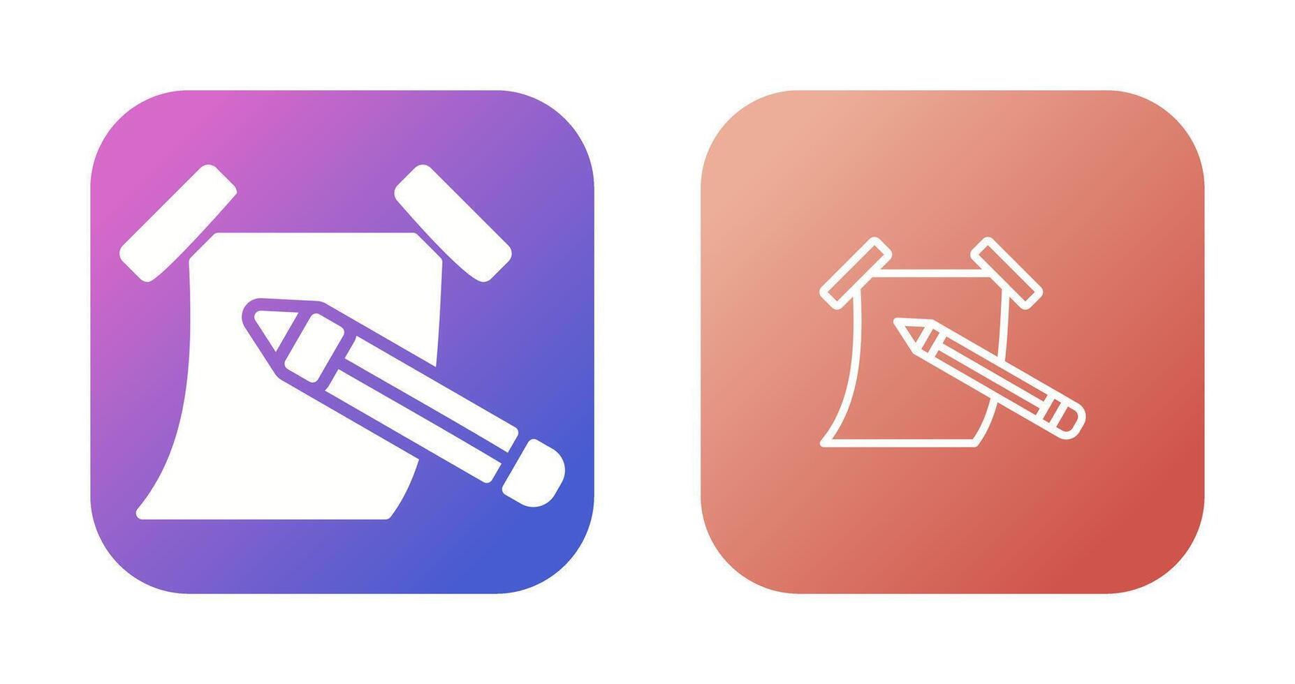 Sticky note with pencil Vector Icon