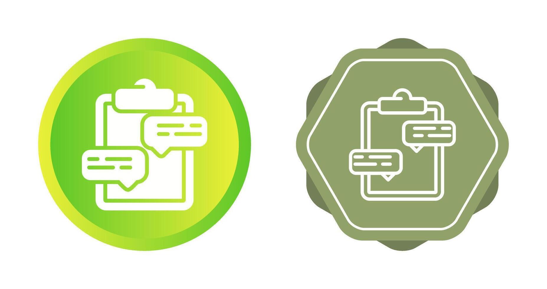 Clipboard with speech bubb Vector Icon