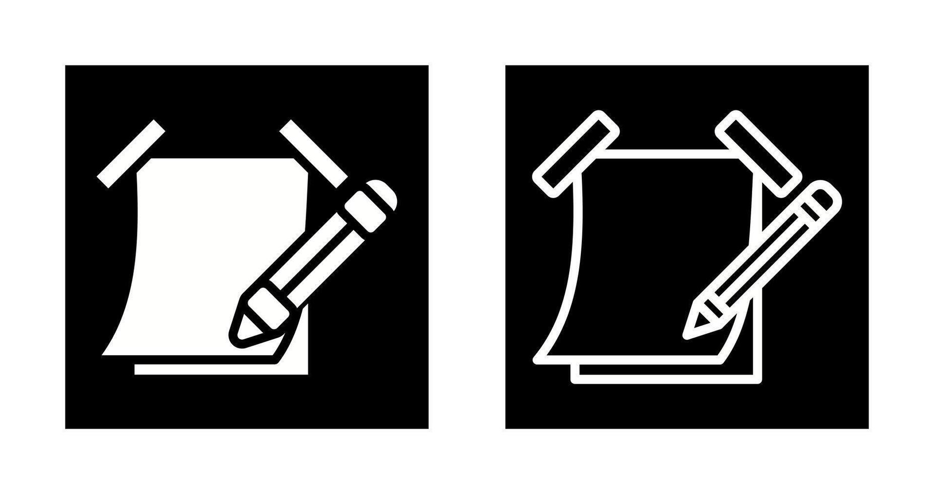 Sticky note with pencil Vector Icon