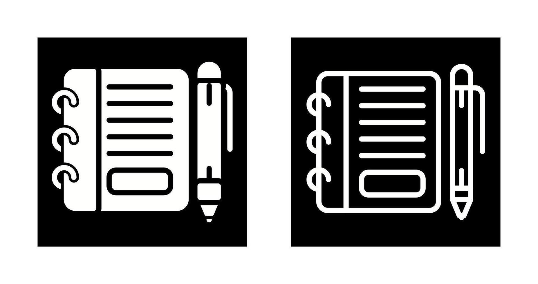 Notepad with pen Vector Icon