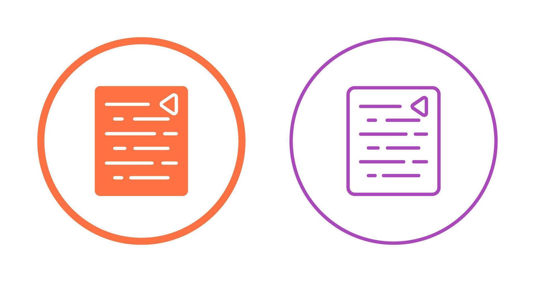 Document Outdent Vector Icon