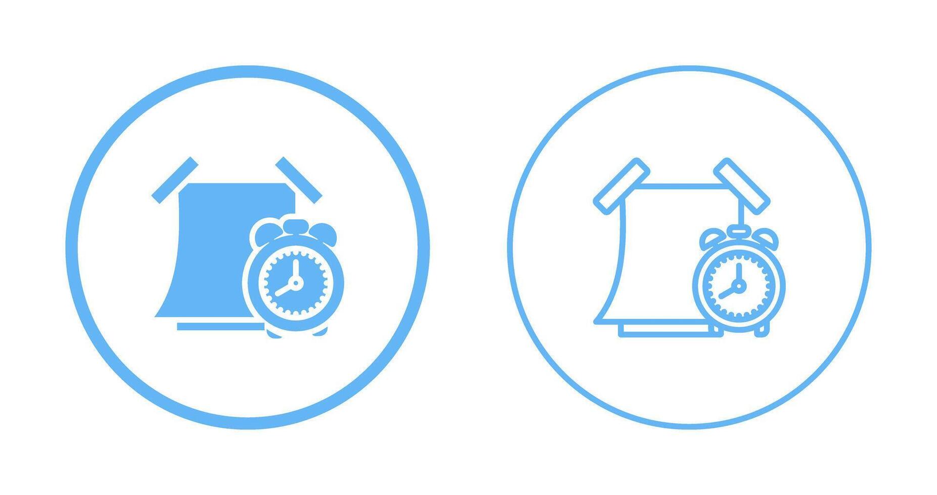 Sticky note with alarm clo Vector Icon