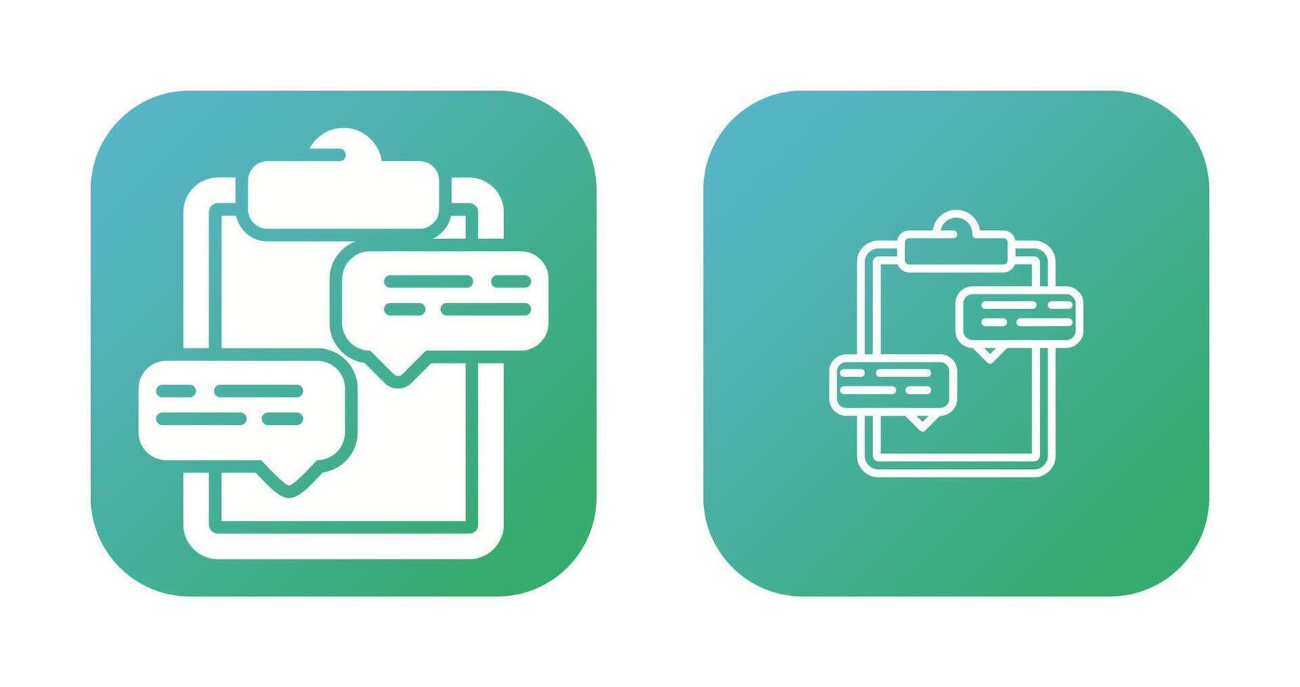 Clipboard with speech bubb Vector Icon