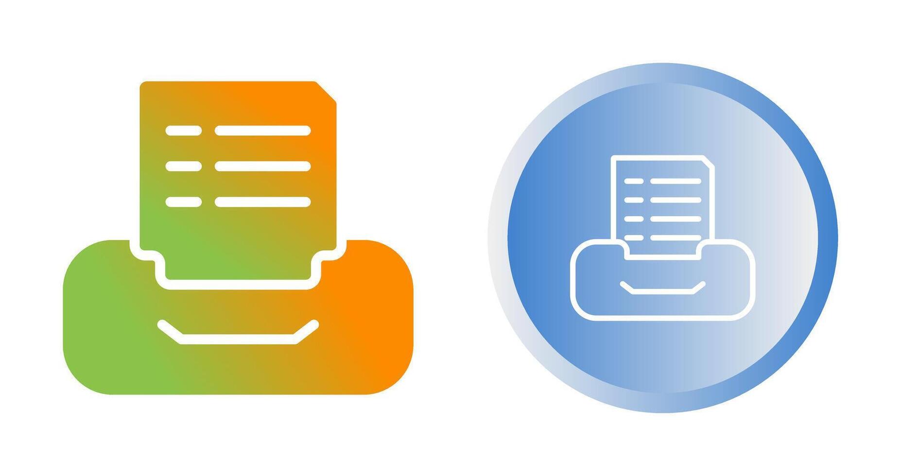 Filing cabinet with files Vector Icon