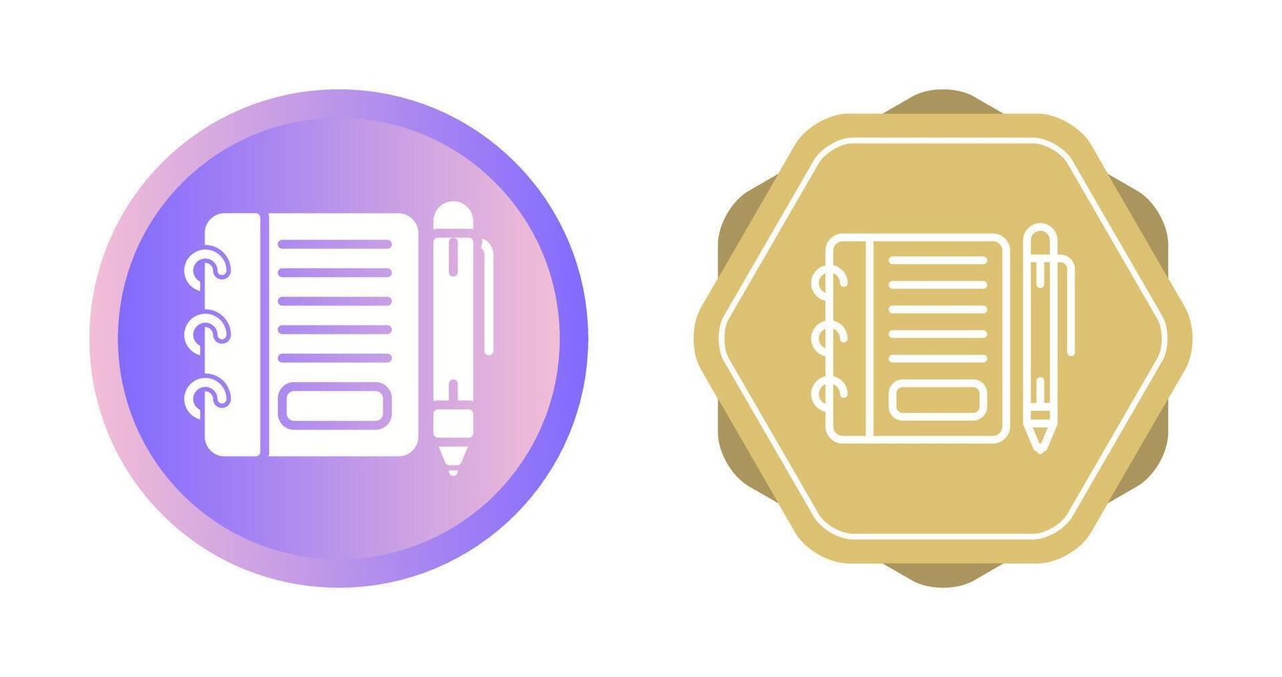 Notepad with pen Vector Icon