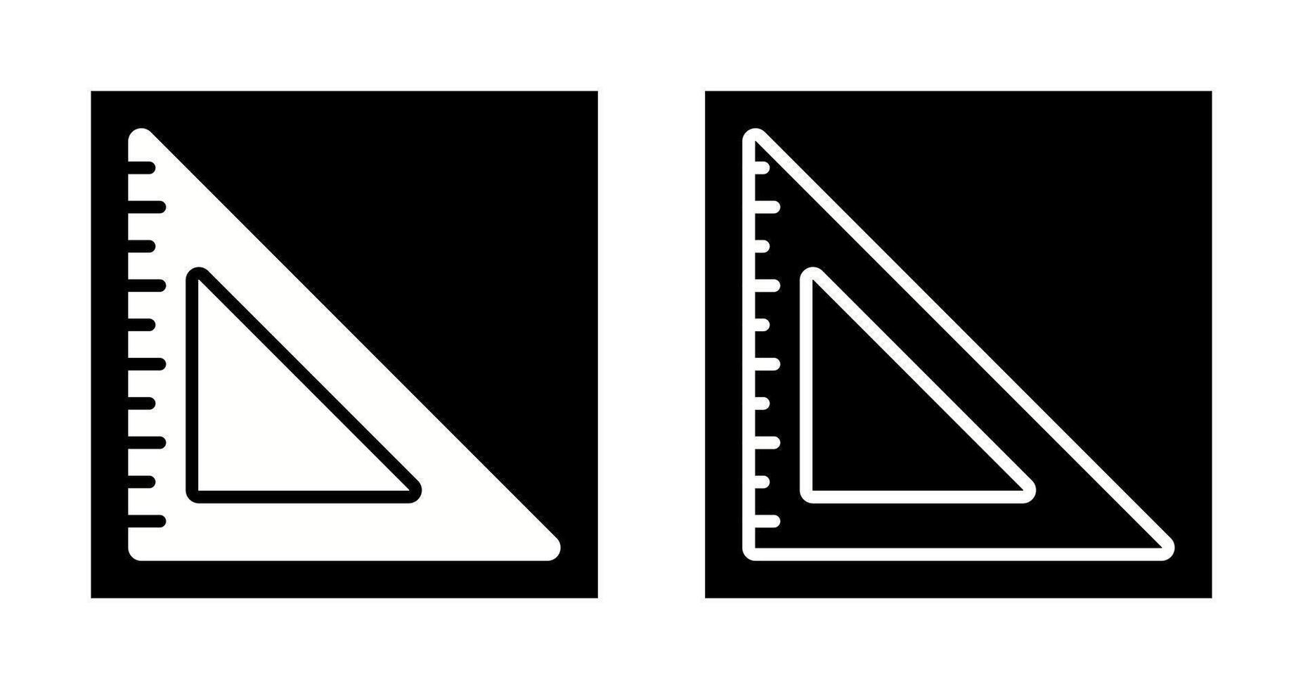 icono de vector de regla triangular