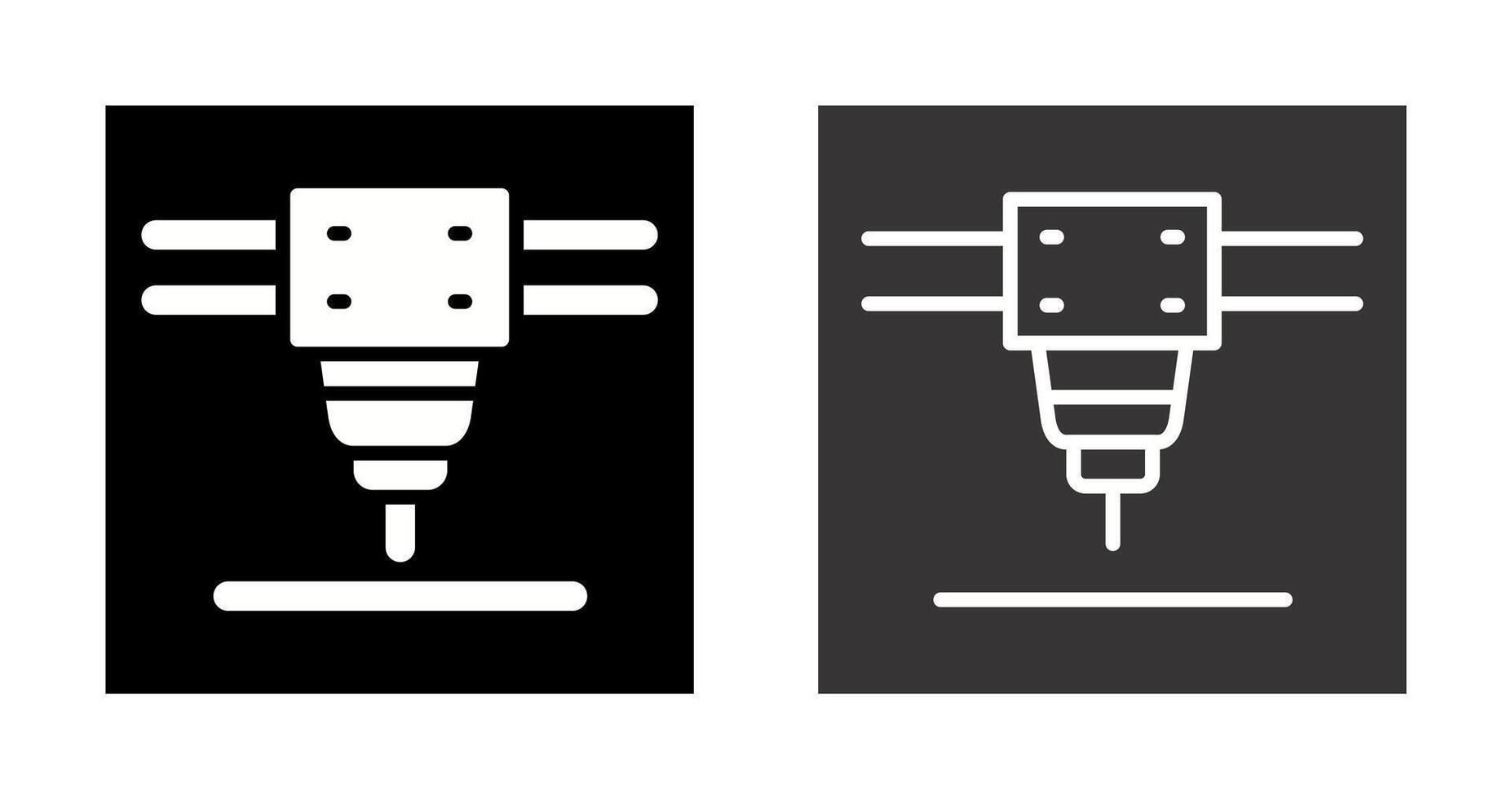 Laser Cutting Machine Vector Icon