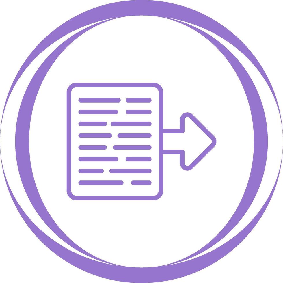 Document Export Vector Icon