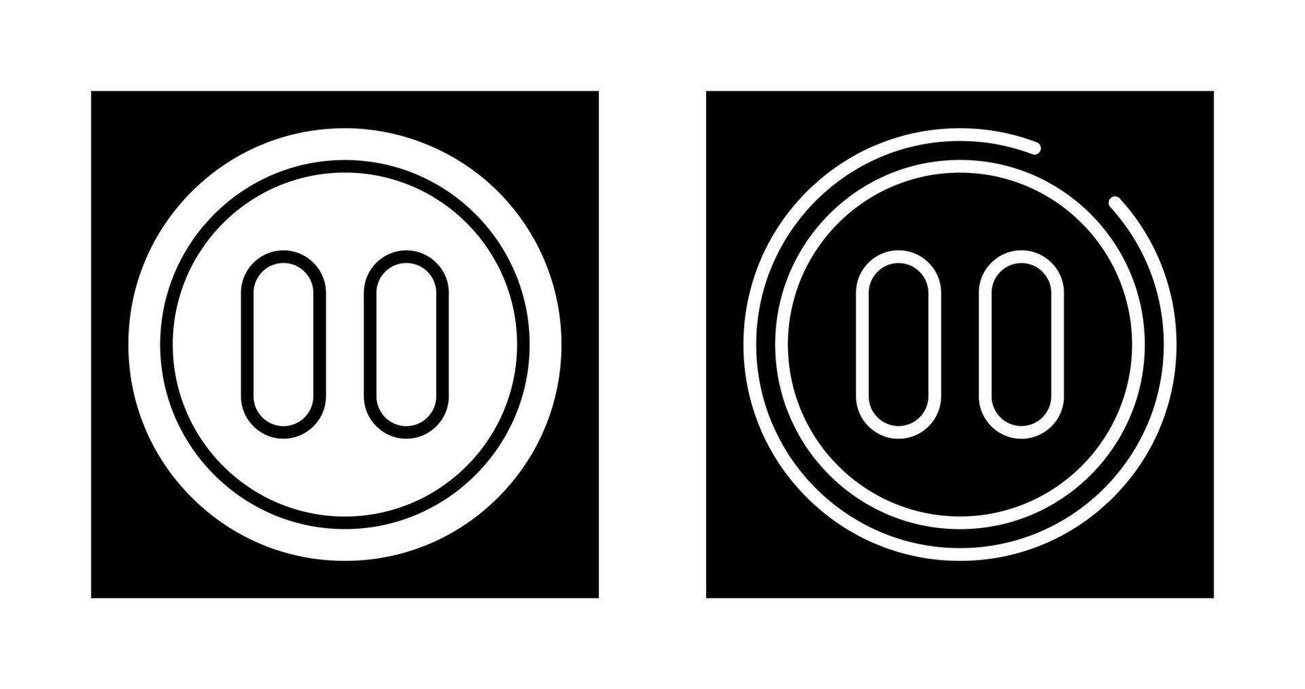 Pause Button Vector Icon