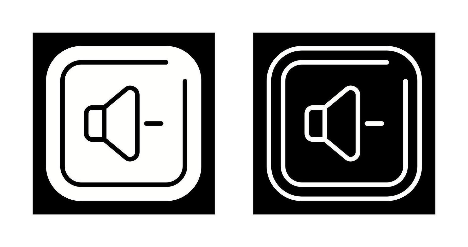 Volume Down Square Vector Icon