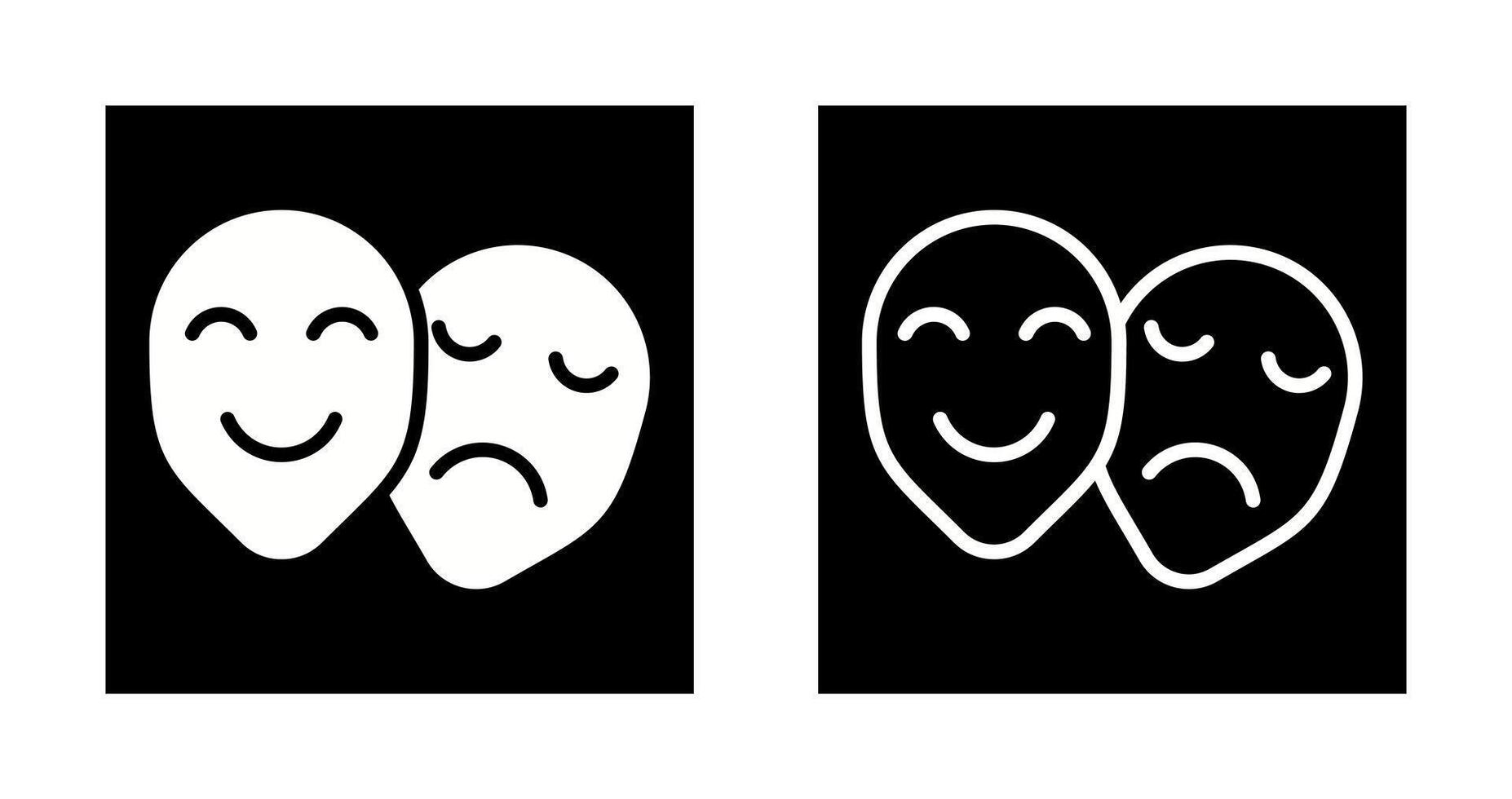 Theatre masks Vector Icon