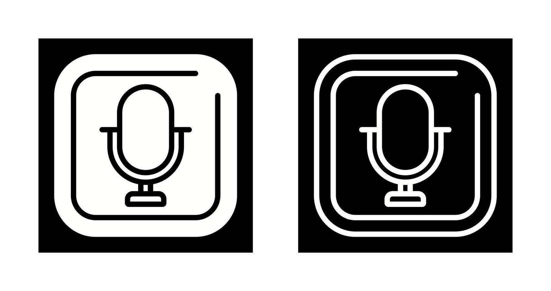 Microphone Square Vector Icon