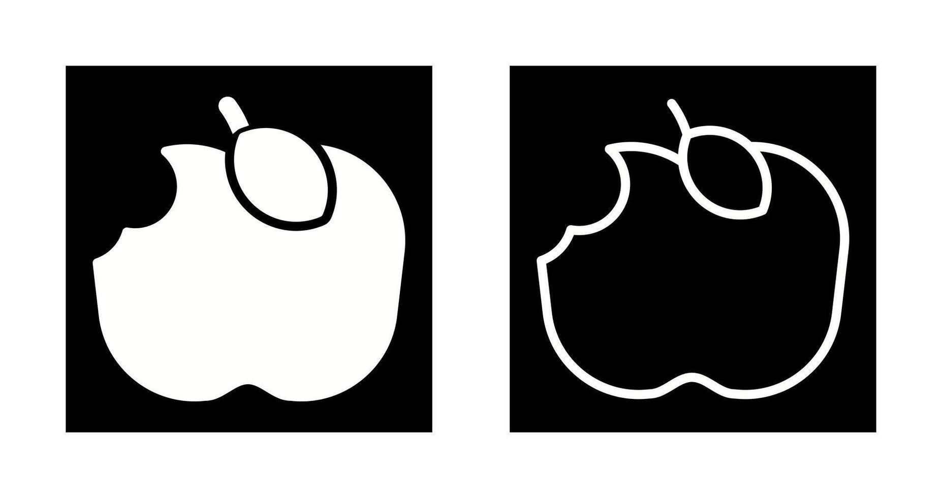 Apple Eaten Vector Icon