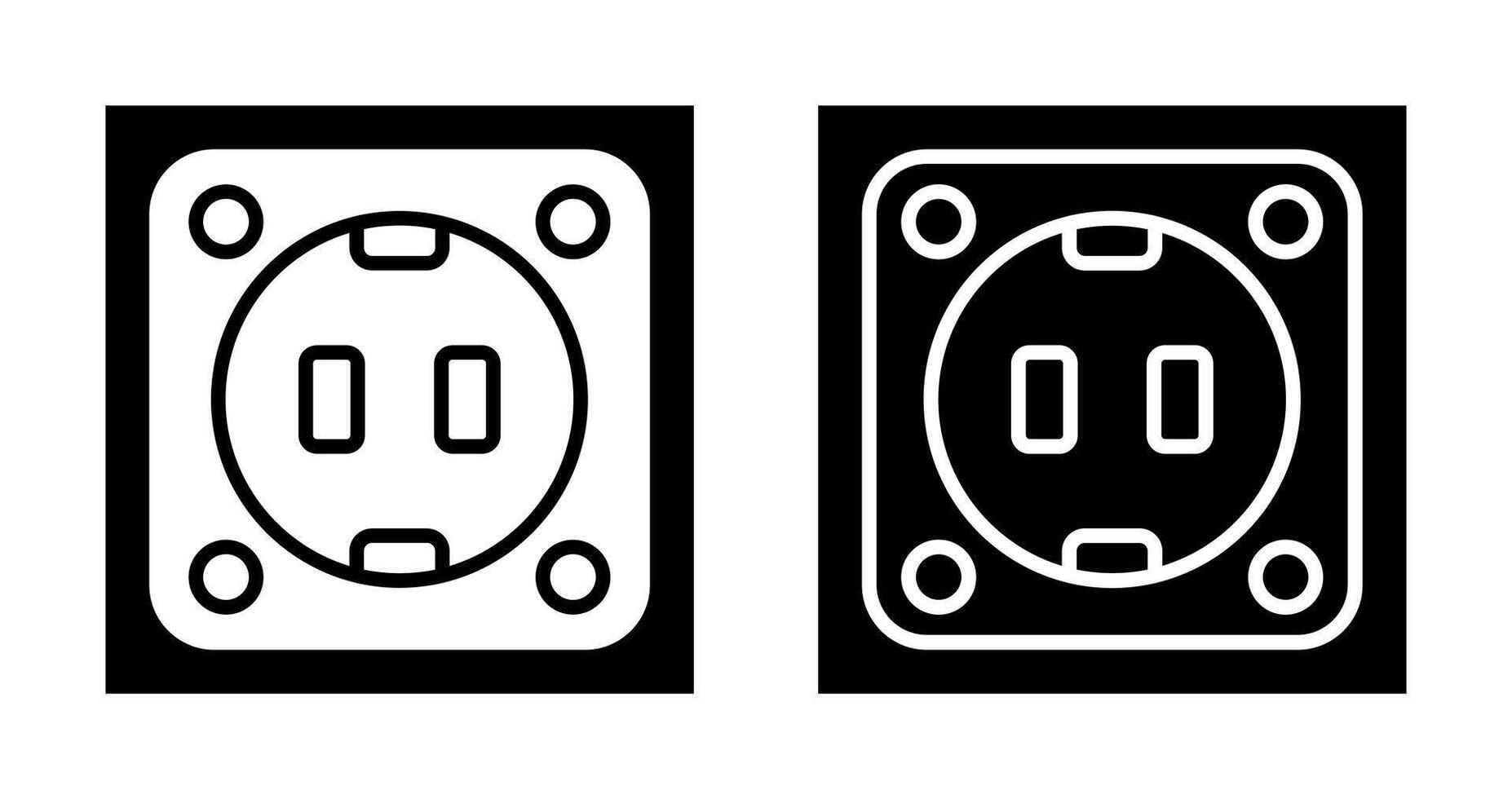 toma de corriente vector icono