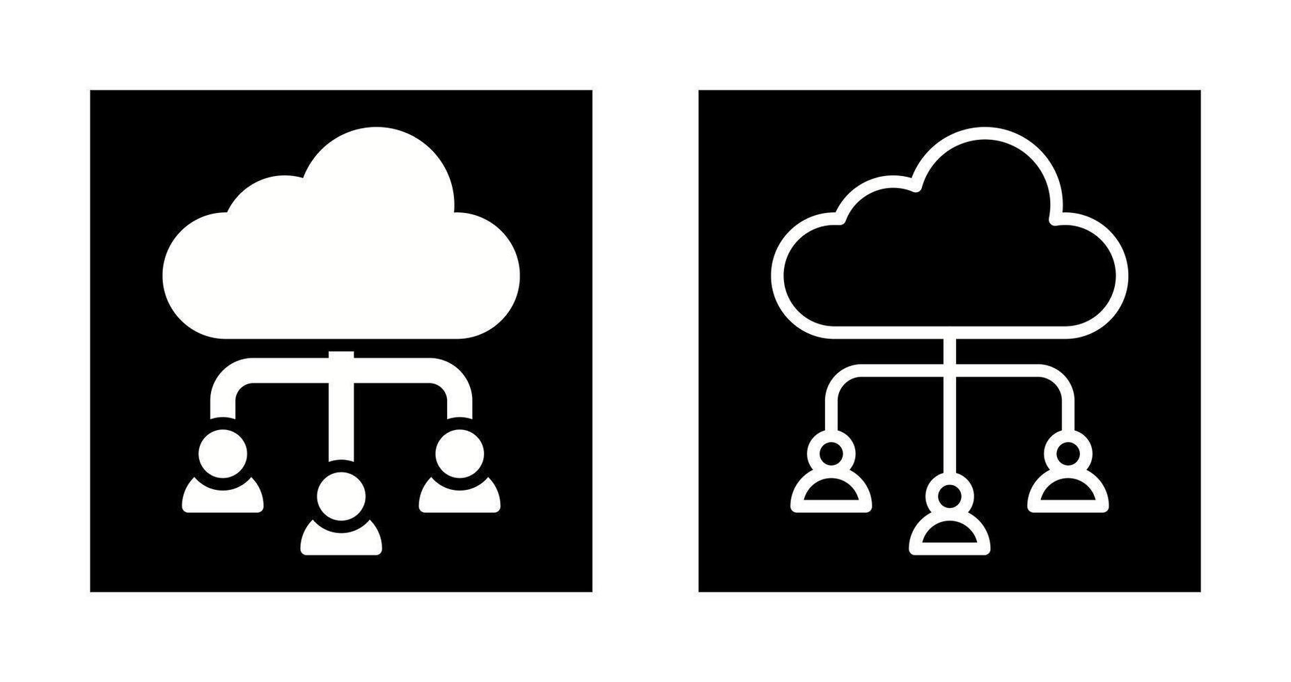 Cloud Collaboration Vector Icon