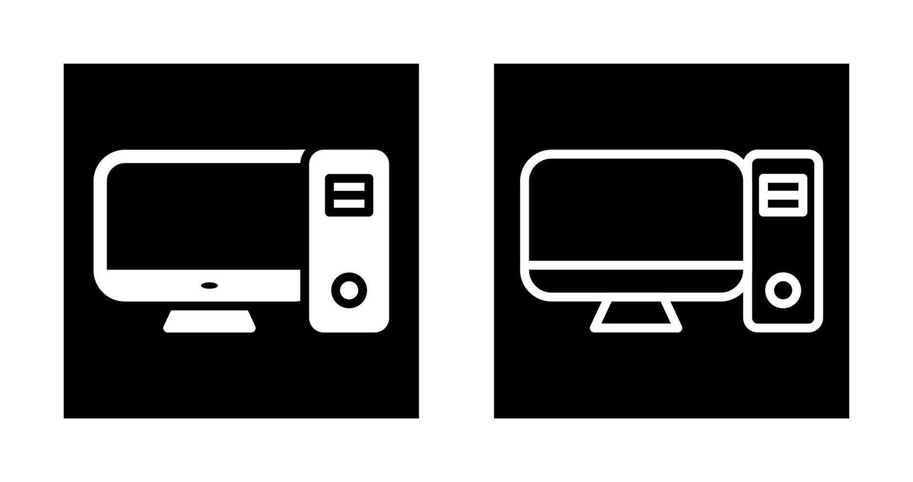 Desktop Computer Vector Icon