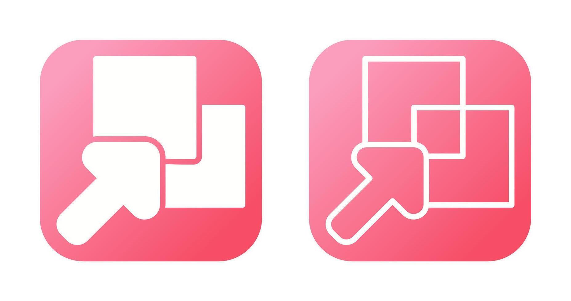 Overlap Vector Icon