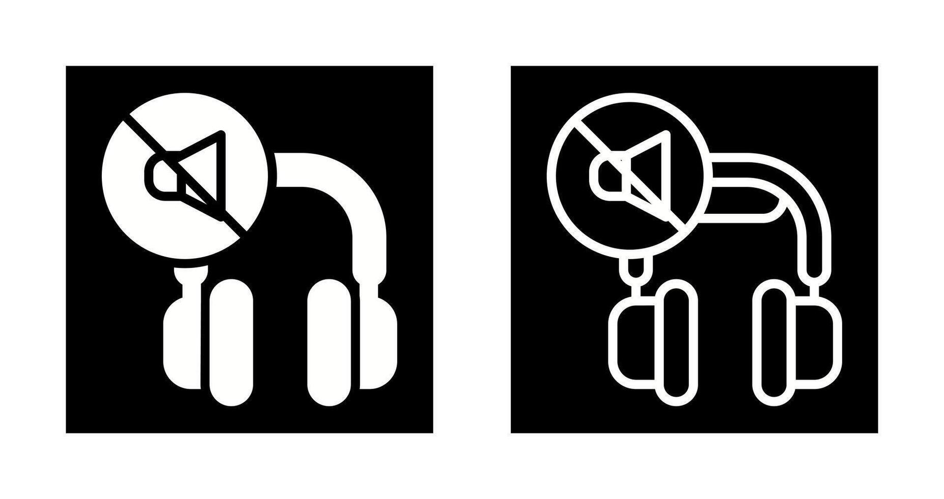 cancelación de ruido auriculares vector icono