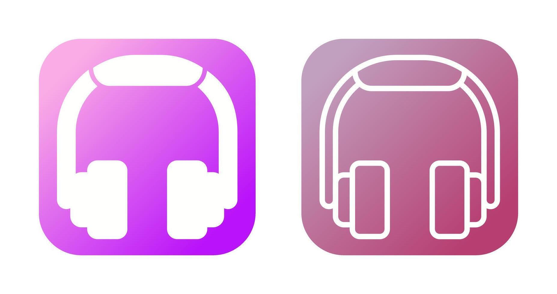 icono de vector de auriculares