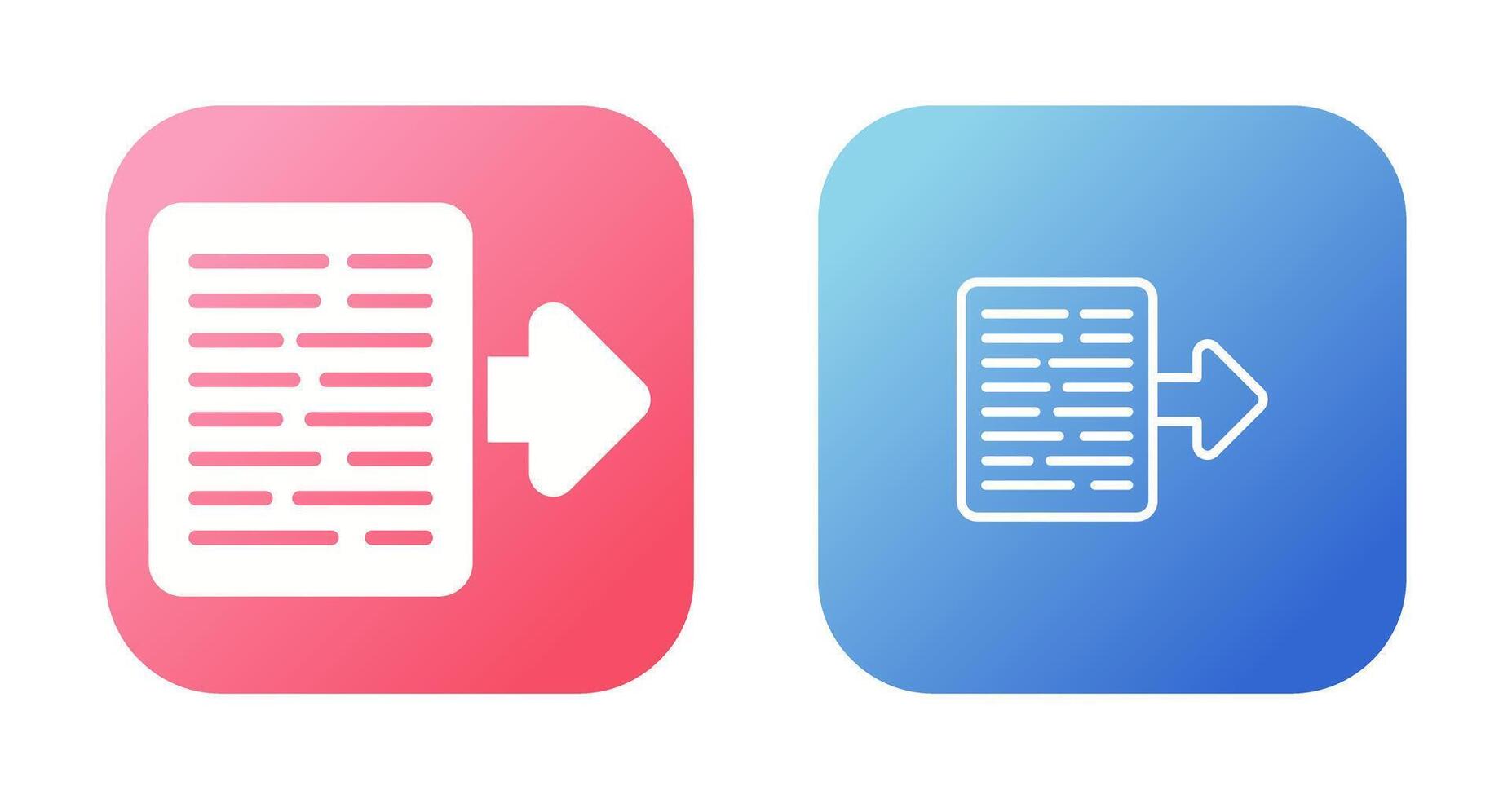 Document Export Vector Icon
