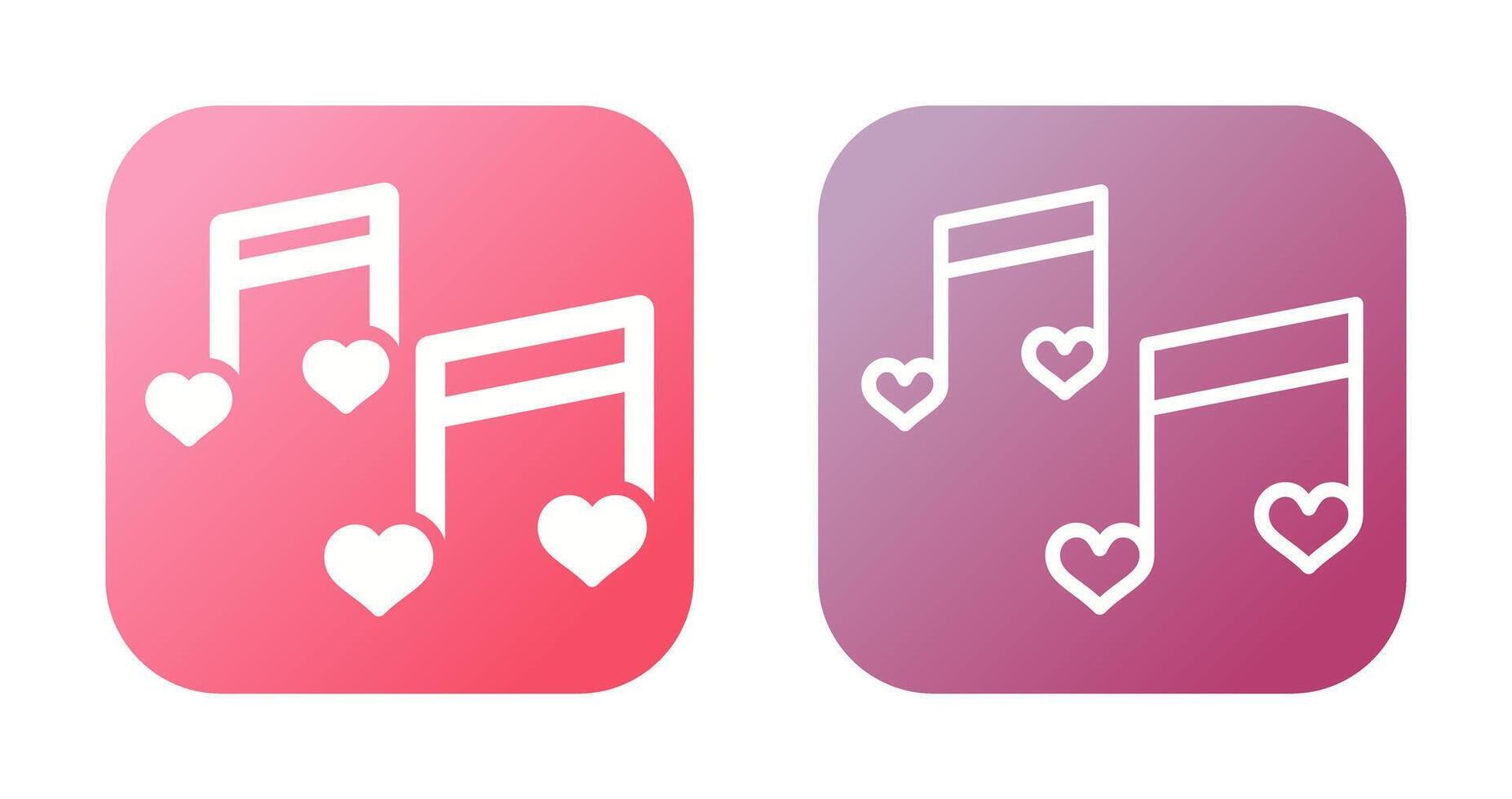 romántico música vector icono