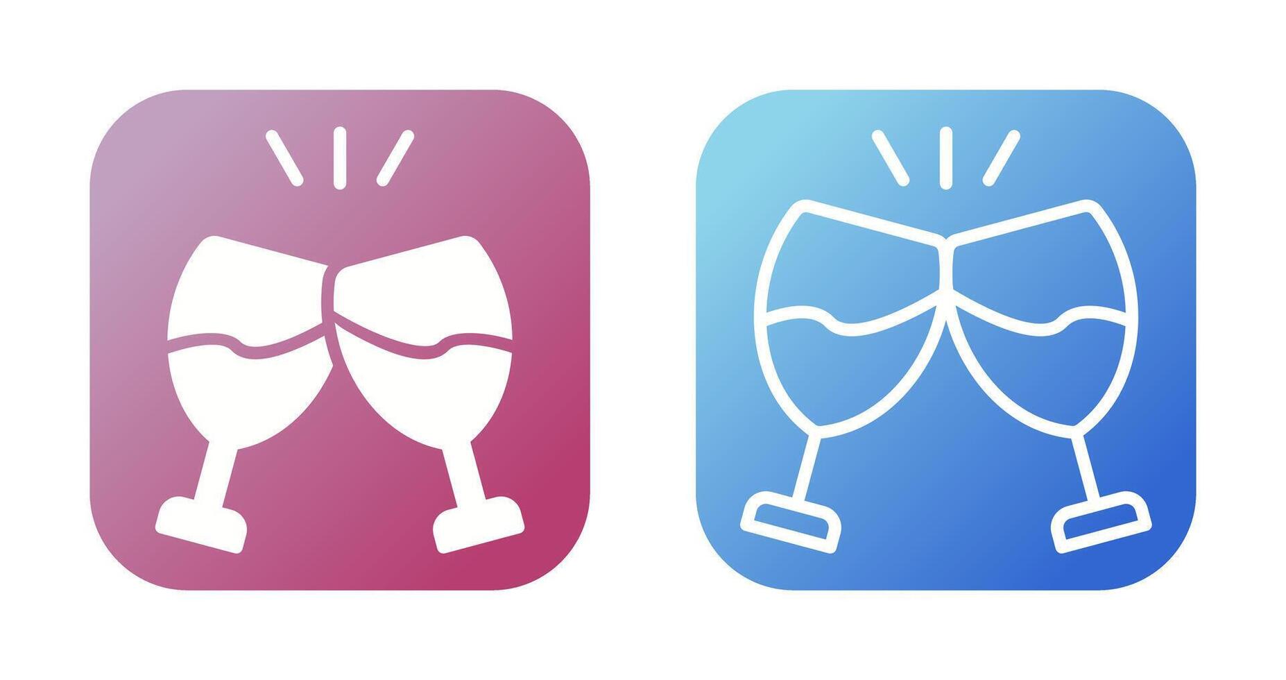 Champagne toast Vector Icon