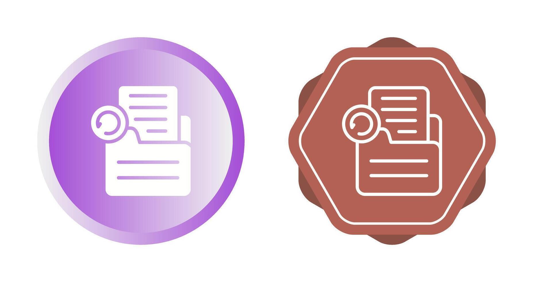 Document Undo Vector Icon