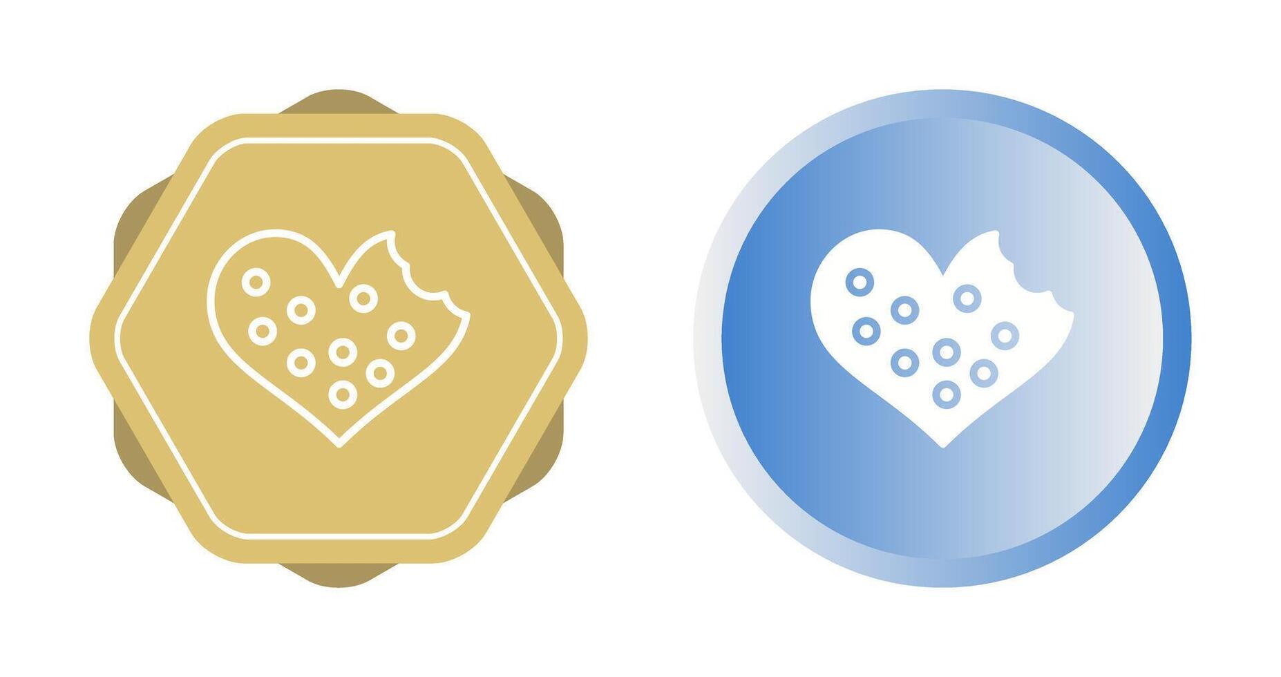 Heart shaped cookies Vector Icon