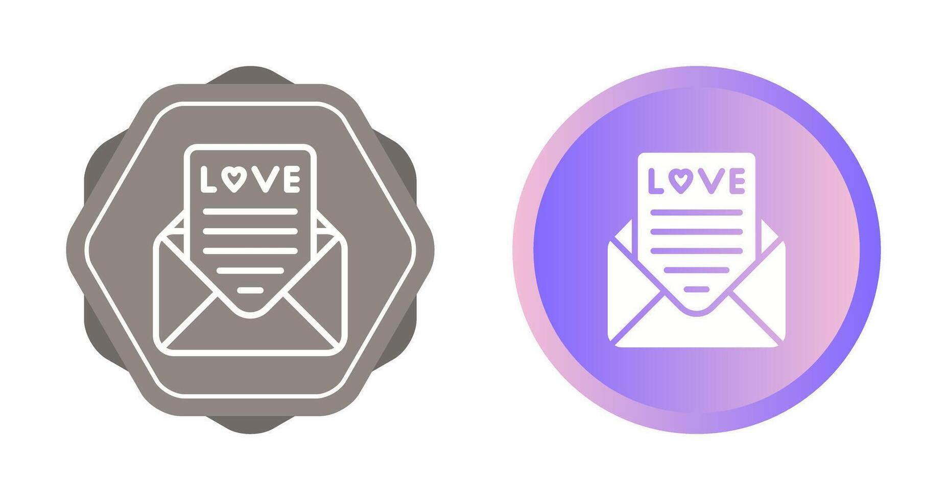 Romantic love letter Vector Icon