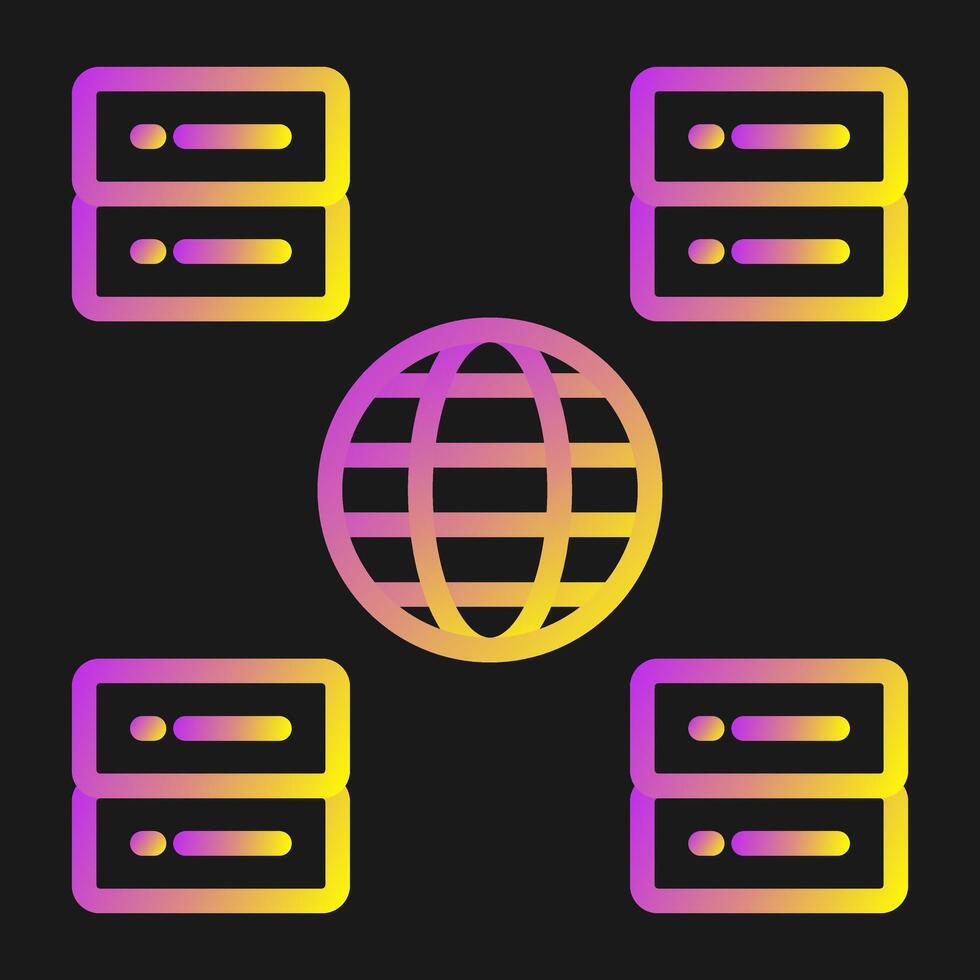 Content Delivery Network Vector Icon