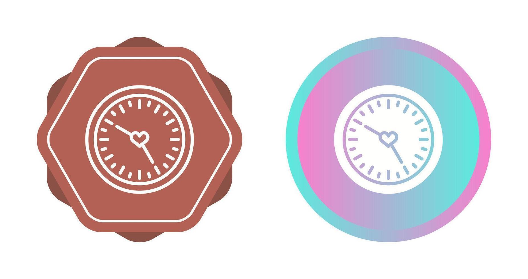 Love clock Vector Icon