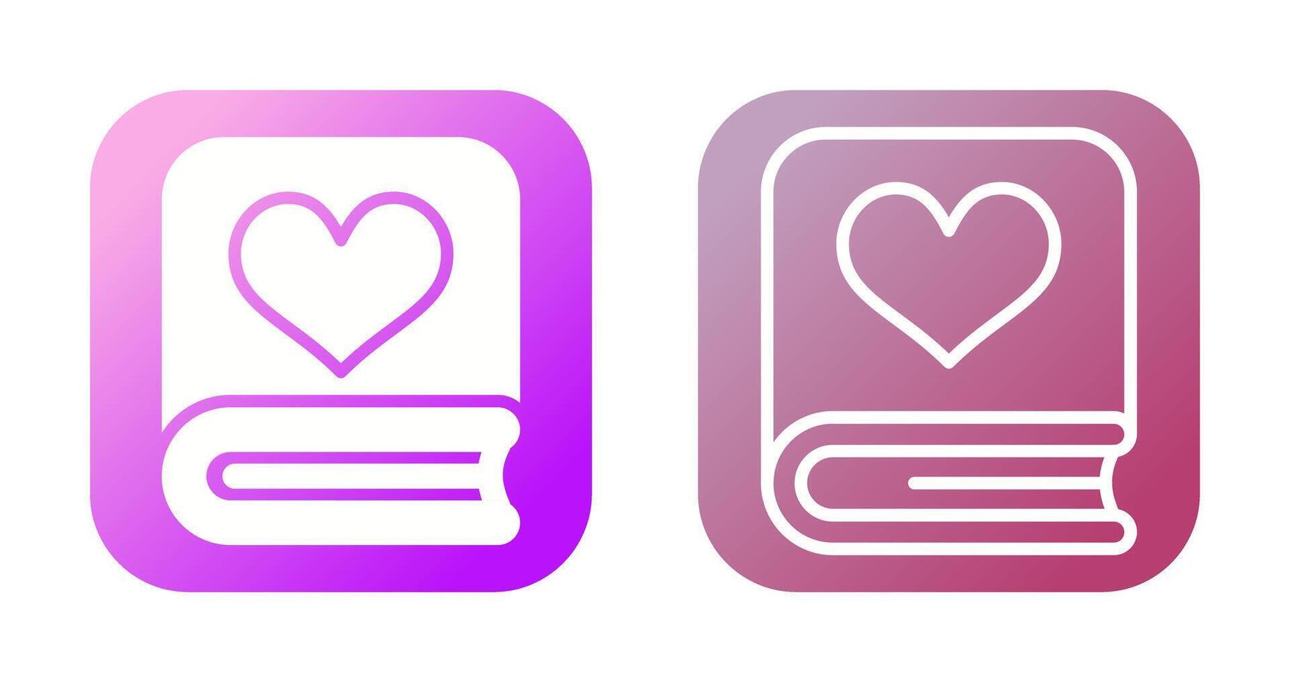 Romantic poetry book Vector Icon